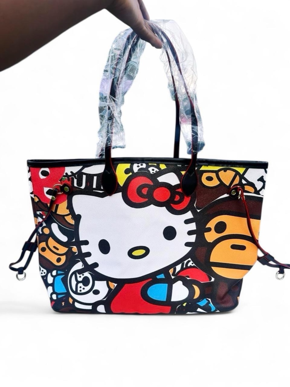 Hello Kitty Bape Multicolor Graphic Tote Bag